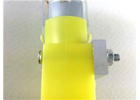 Plastic gearmotor bracket - fitted - top view